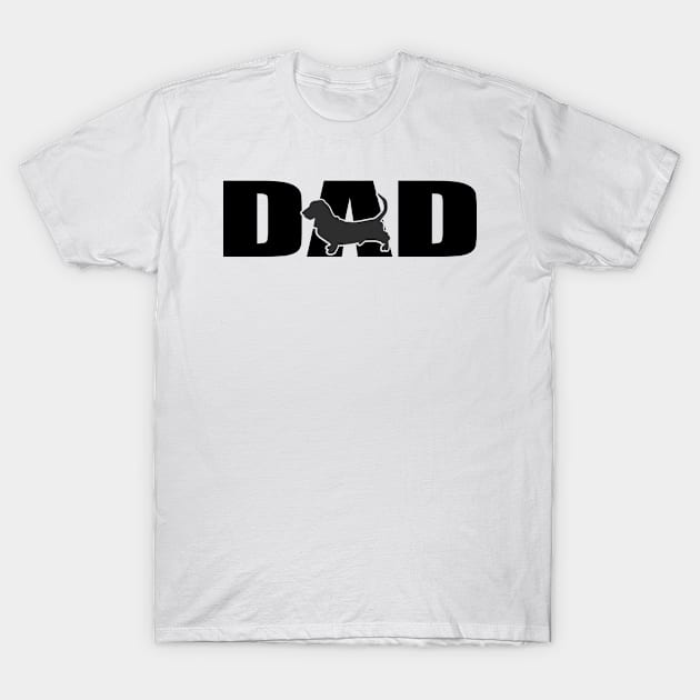 Bassett Dad Bassett Hound Dad Best Fathers Day T-Shirt by Jas-Kei Designs
